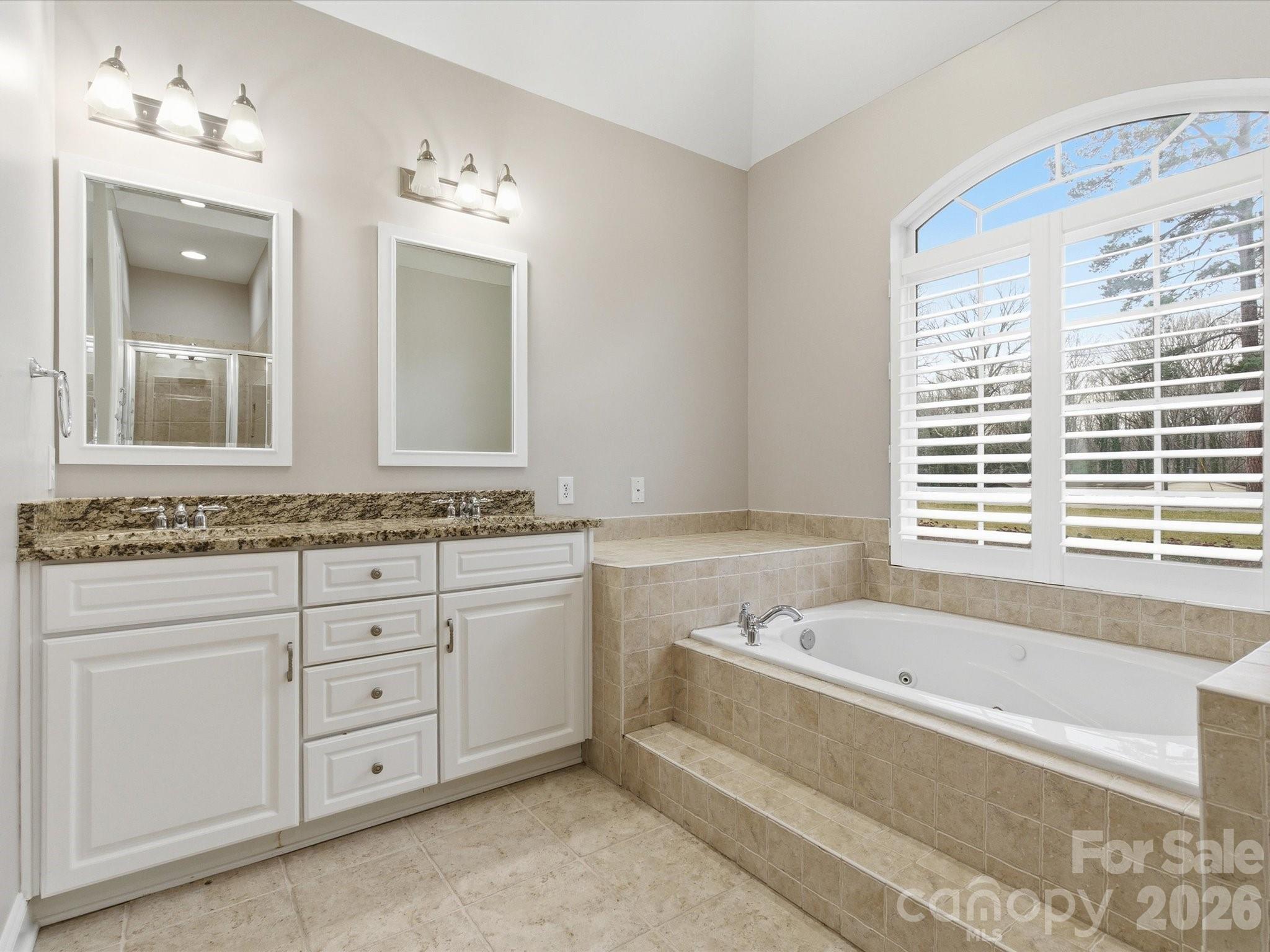 117 Abernathy Road Stanley, NC 28164 - Photo 39 of 47 a bathroom with a tub a sink and mirror