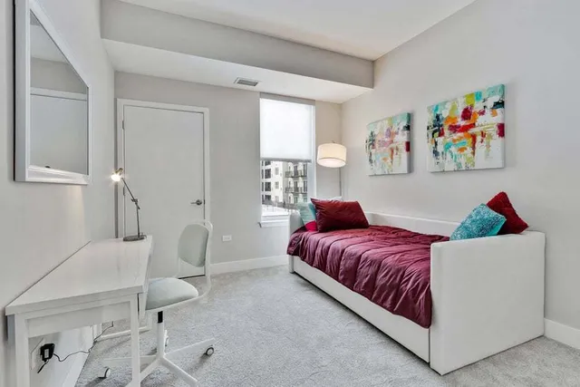 a living room with furniture and a couch