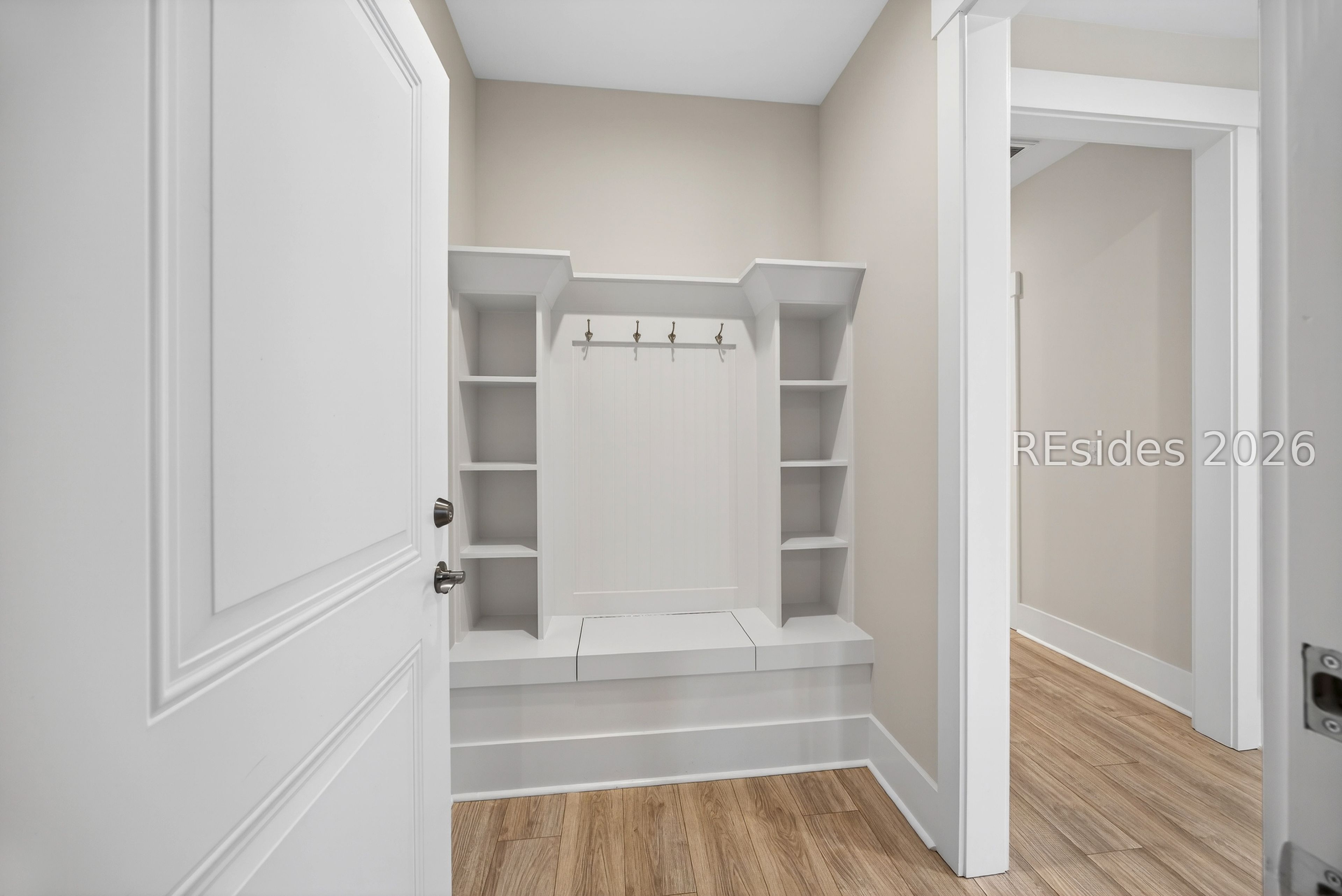 539 Sunfish Way Bluffton, SC 29909 - Photo 44 of 70 Entry from Garage with drop zone storage & bench