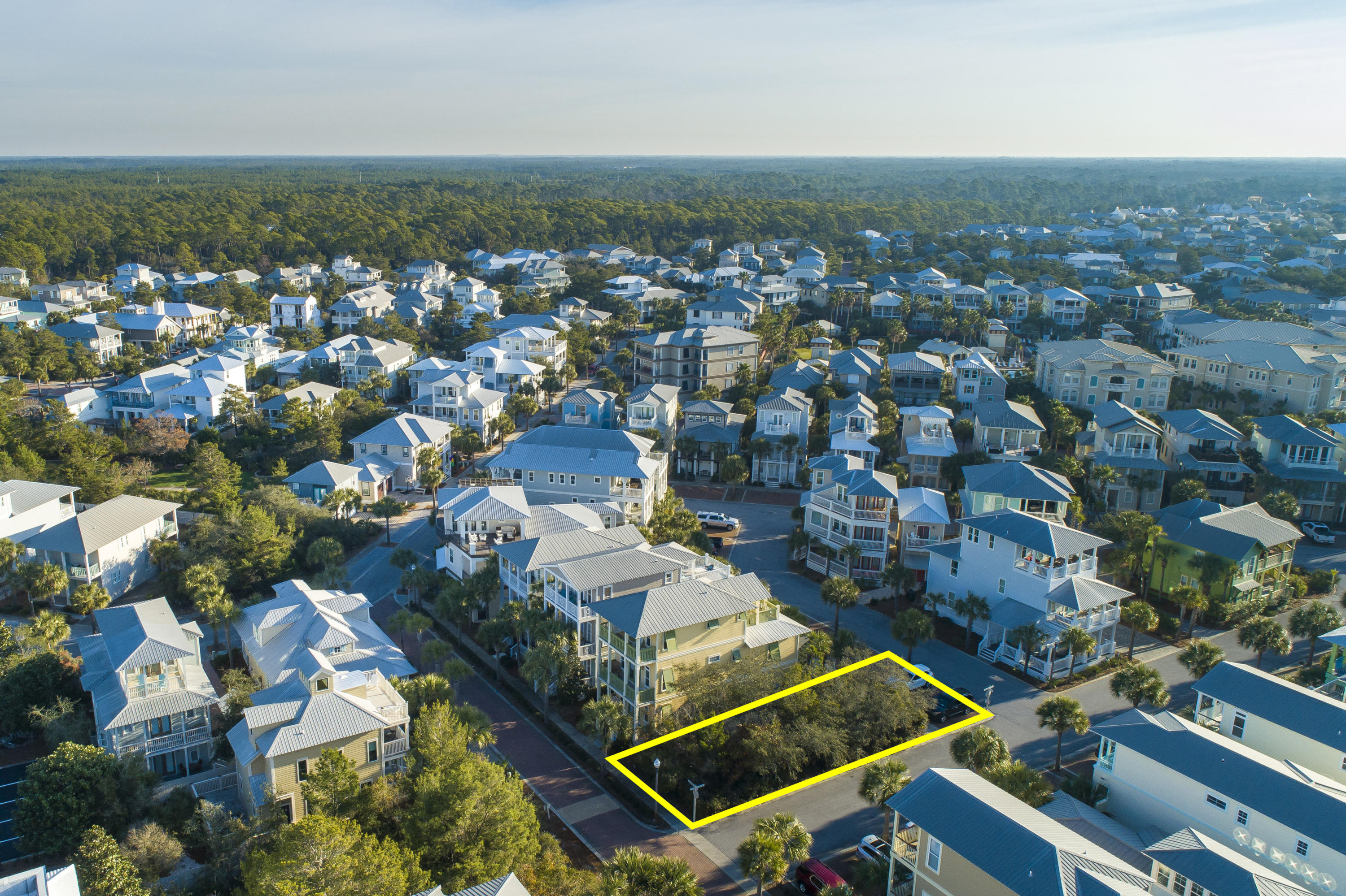 Lot 14 Block Q Blue Dolphin Ct Inlet Beach Inlet Beach, FL 32461 - Photo 6 of 14 an aerial view of residential houses with outdoor space and trees