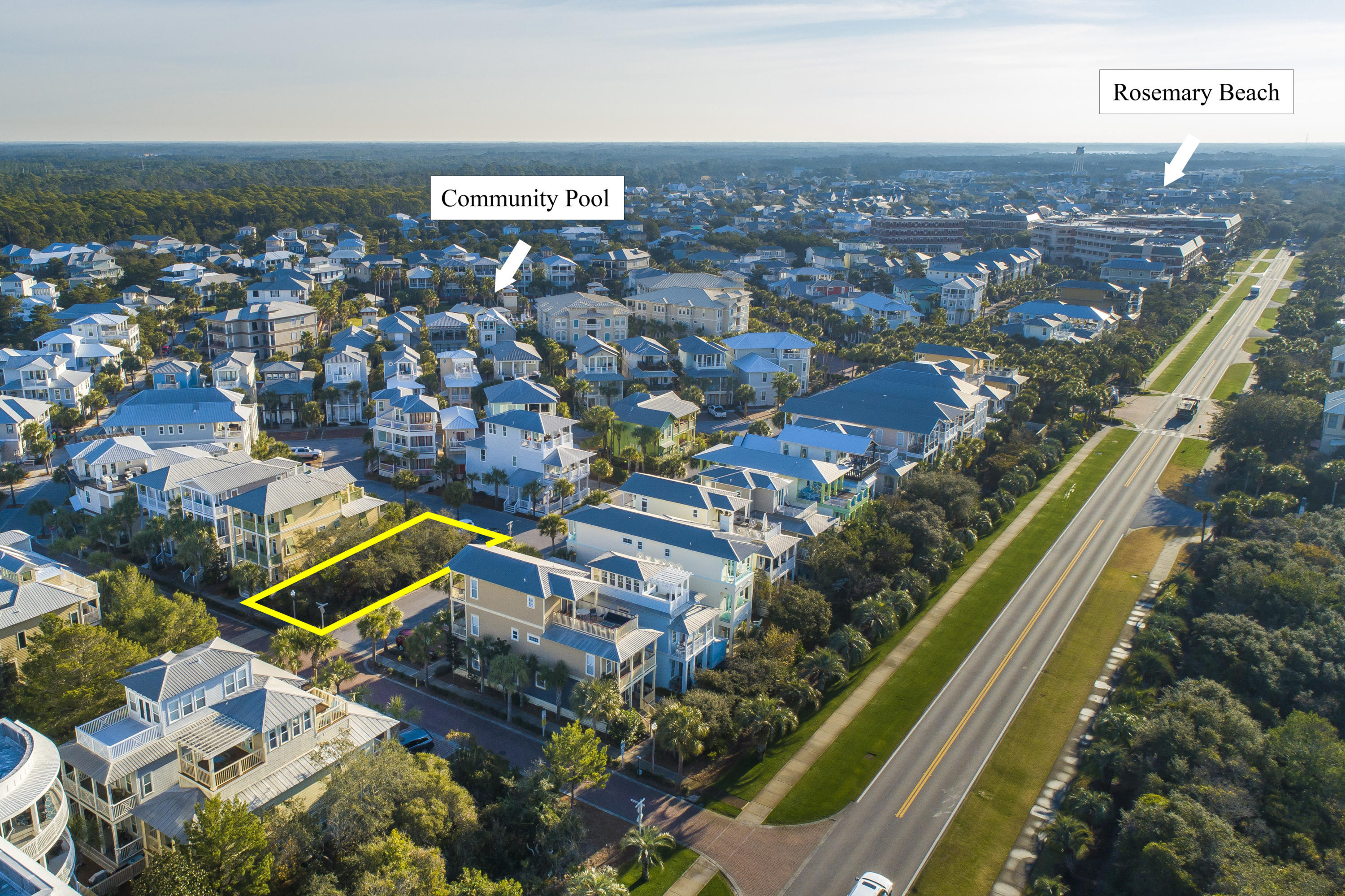 Lot 14 Block Q Blue Dolphin Ct Inlet Beach Inlet Beach, FL 32461 - Photo 8 of 14 an aerial view of residential houses with outdoor space