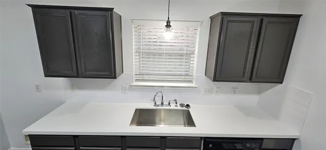 a sink with a window