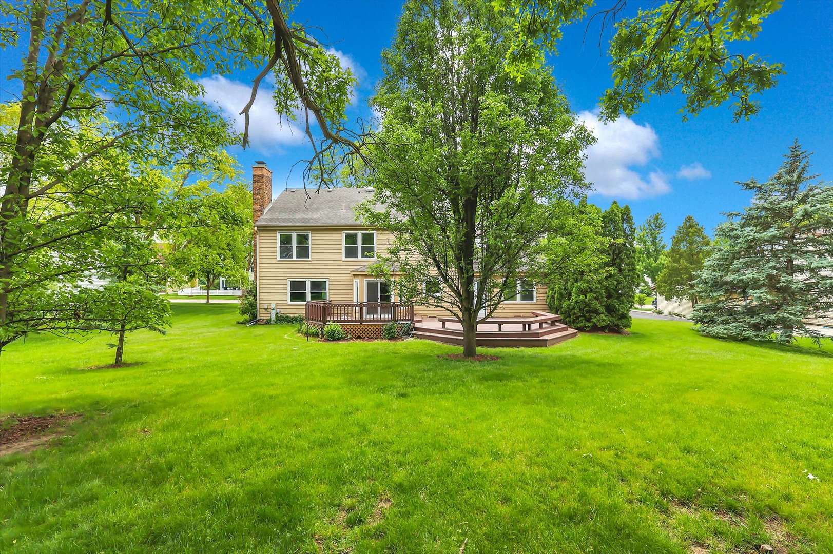 967 West Bauer Road Naperville, IL 60563 - Photo 37 of 37 a view of a house with a big yard and potted plants and large trees