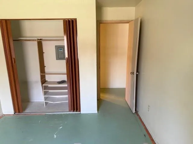 a view of a bathroom with staircase