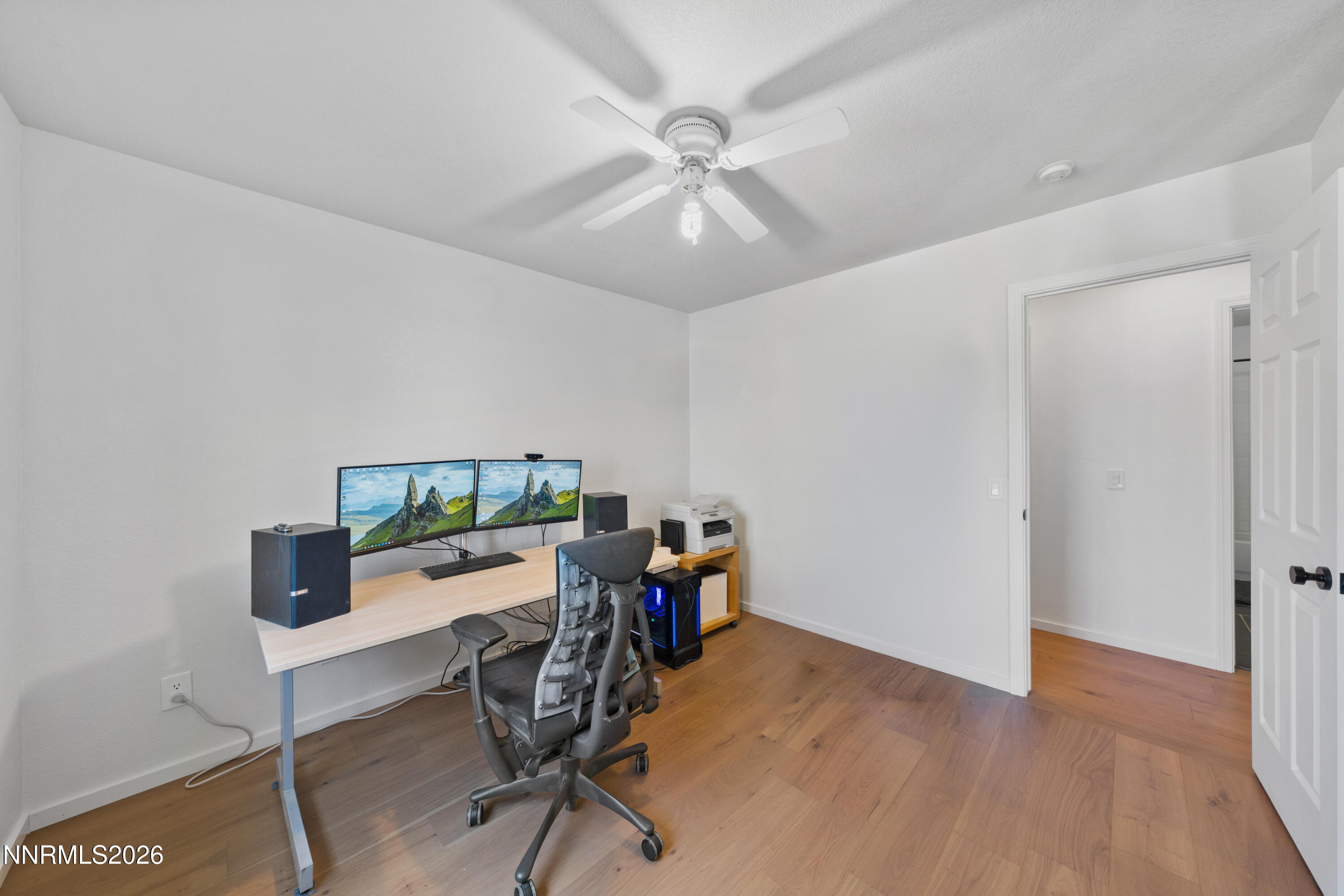 2833 Fuller Avenue Minden, NV 89423 - Photo 21 of 30 a workspace with furniture and a chandelier fan
