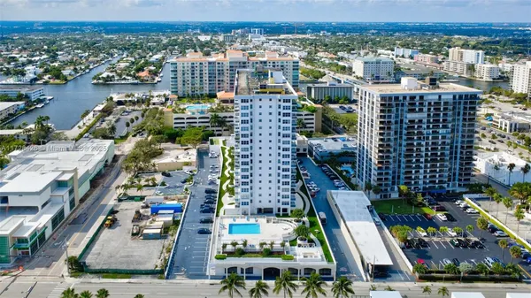 an aerial view of city