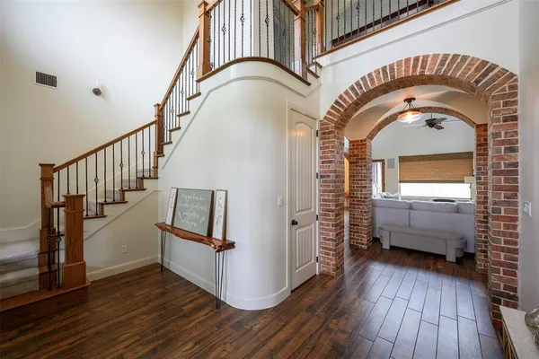 a view of livingroom with furniture and wooden floor