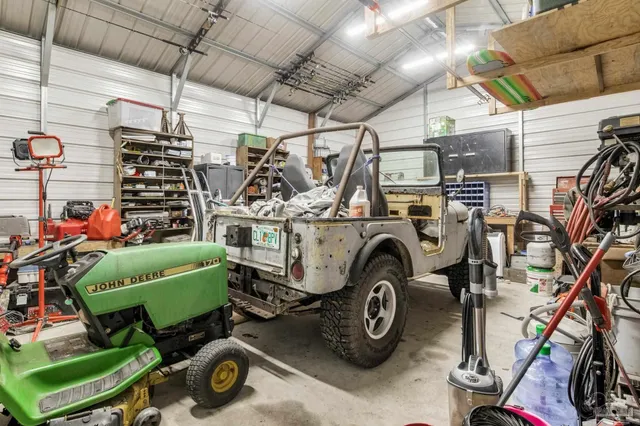 a view of a storage room with washer and dryer