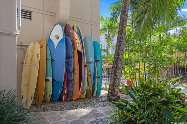 a view of a walk in closet