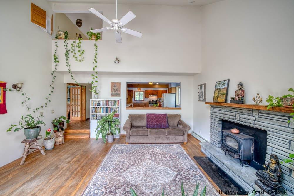 686 Berme Road High Falls, NY 12440 - Photo 5 of 23 a living room with furniture and a fireplace