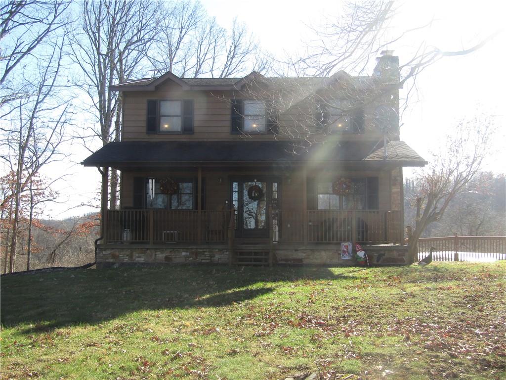 a front view of a house