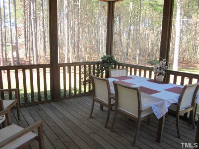 95 Oak Grove Church Road Youngsville, NC 27596 - Photo 5 of 25 Nice large screened in porch for entertaining or relaxing on those warm summer evenings! Screened porch features bead board and ceiling fan! Deck adjoins screened porch for added space for those summer cookouts!