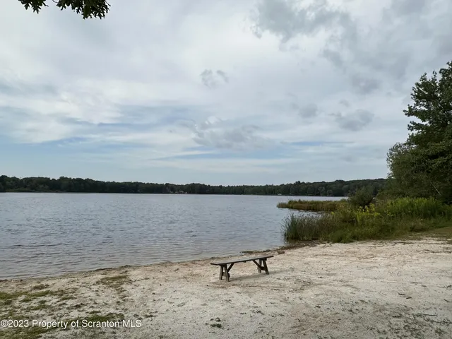 a view of a lake with outdoor space