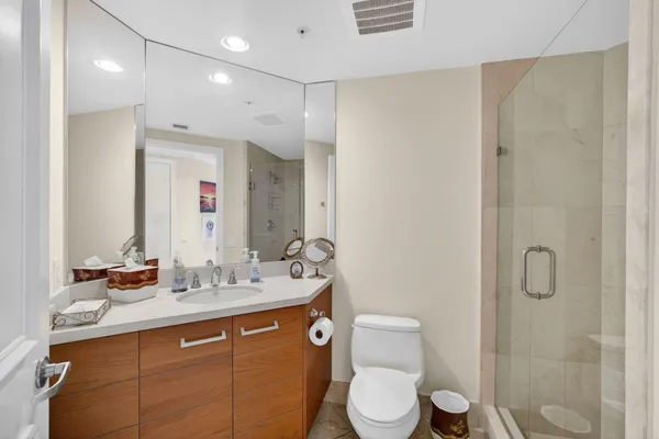 a view of a city with ocean