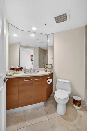 a view of a city and a mountain view in back