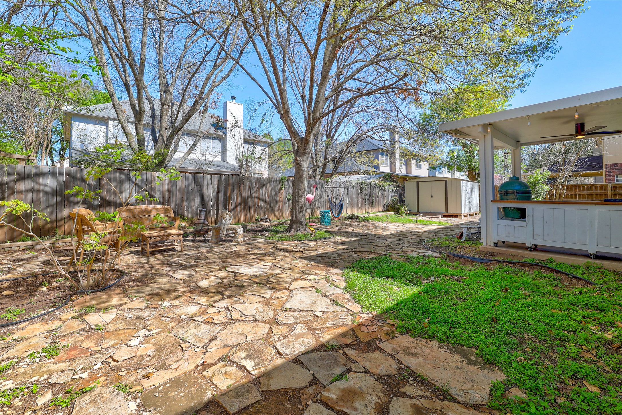 1109 Pebble Brook Road Cedar Park, TX 78613 - Photo 37 of 40 Fenced backyard featuring a patio and a storage unit