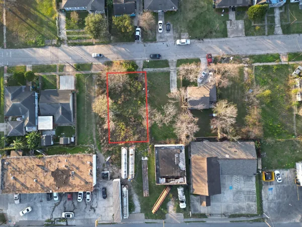 an aerial view of multiple houses