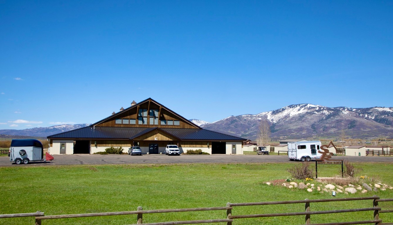 30665 Marshall Ridge Steamboat Springs, CO 80487 - Photo 18 of 25 a front view of a house with a garden
