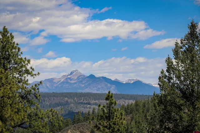 a view of a city with sunset