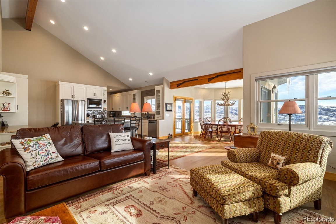 43750 Diamondback Way Steamboat Springs, CO 80487 - Photo 8 of 50 a living room with furniture and a large window