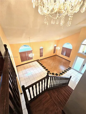 a balcony with a couch