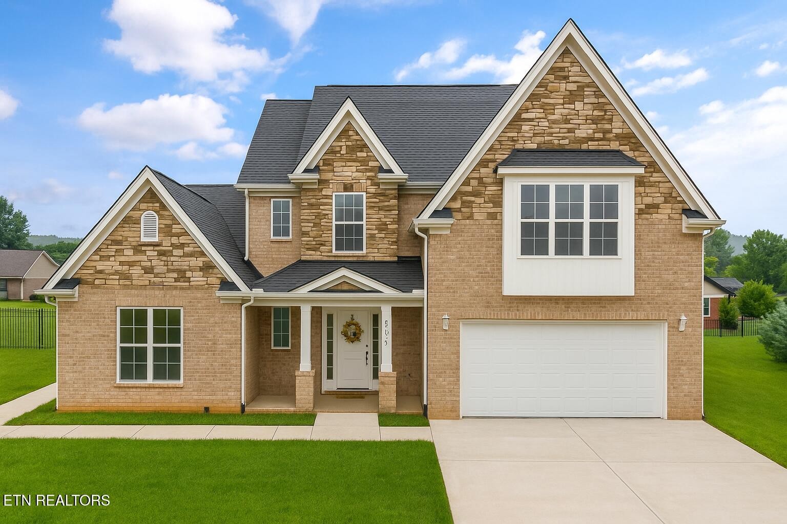 5649 Belle Maison Lane Knoxville, TN 37920 - Photo 4 of 42 front view of a house with a yard