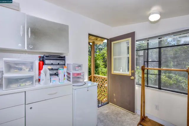 a room with storage and utility