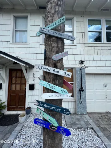 a view of shops in a street