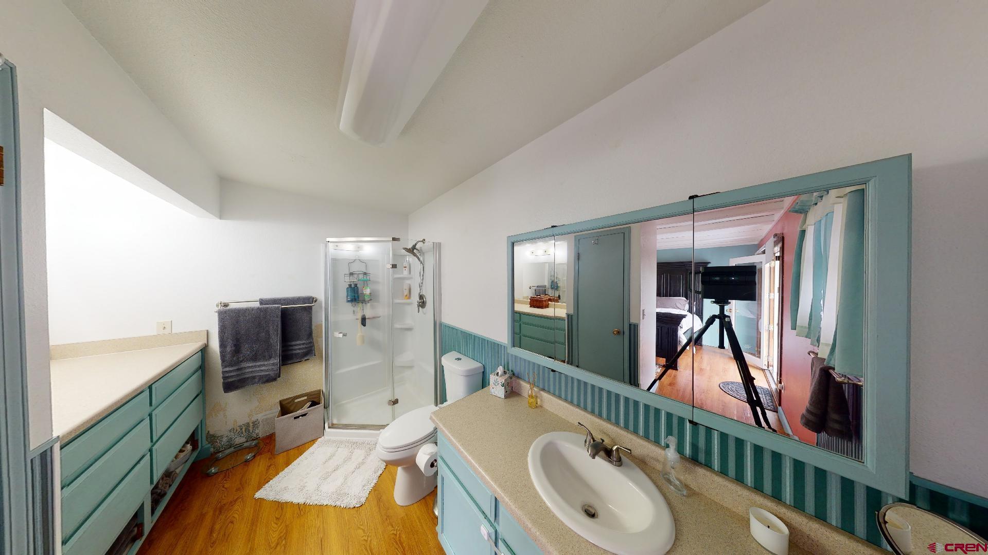 18377 Highway 65 Cedaredge, CO 81413 - Photo 25 of 35 a bathroom with a sink a toilet and shower