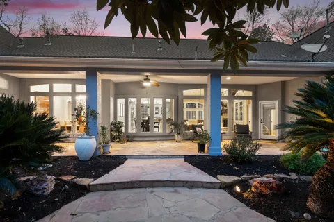 a view of a lobby with chair and tables