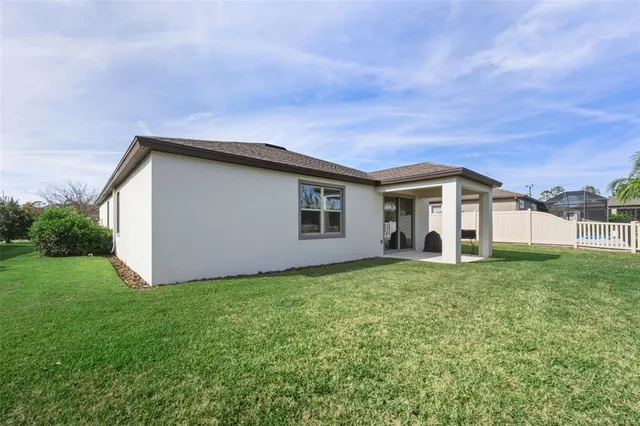 an aerial view of a swimming pool