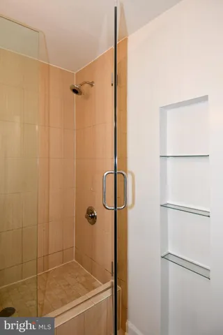 an empty room with closet