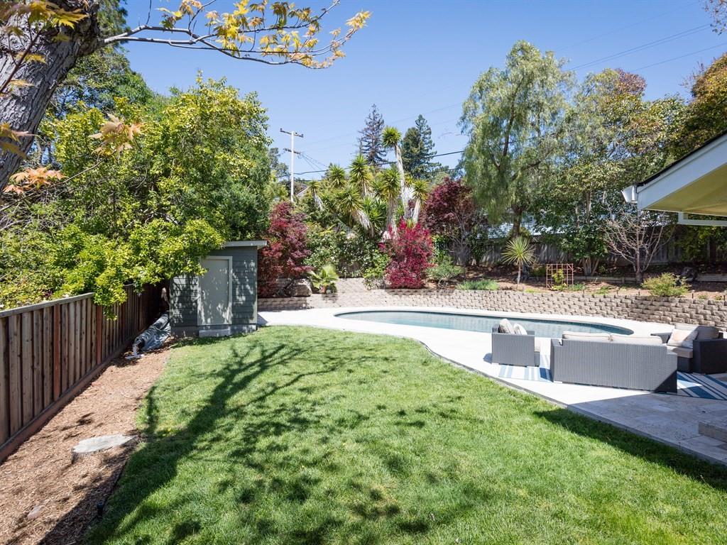 10 Kenton Avenue San Carlos, CA 94070 - Photo 25 of 25 a view of yard with swimming pool and sitting area