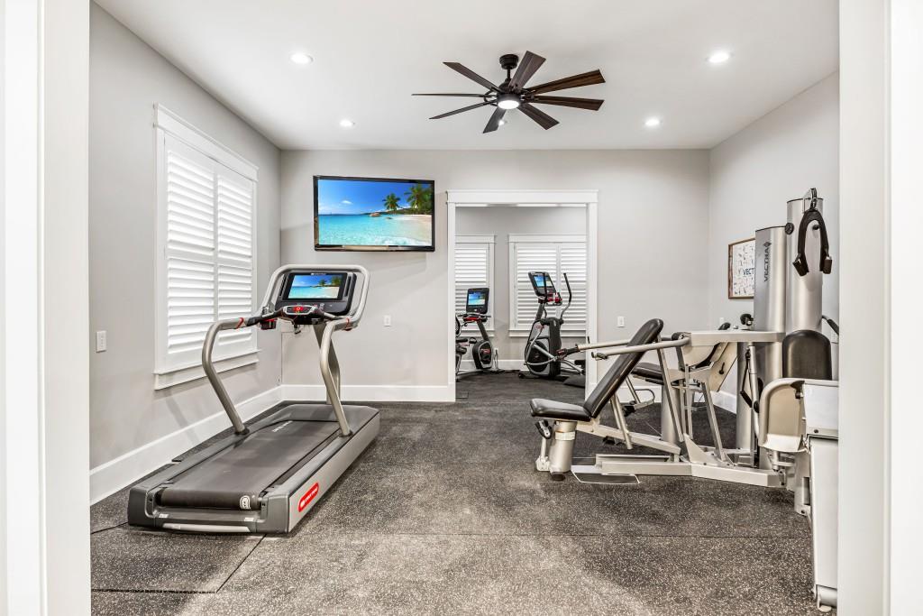 47 Fern Leaf Way Newnan, GA 30265 - Photo 57 of 65 a view of a room with gym equipment