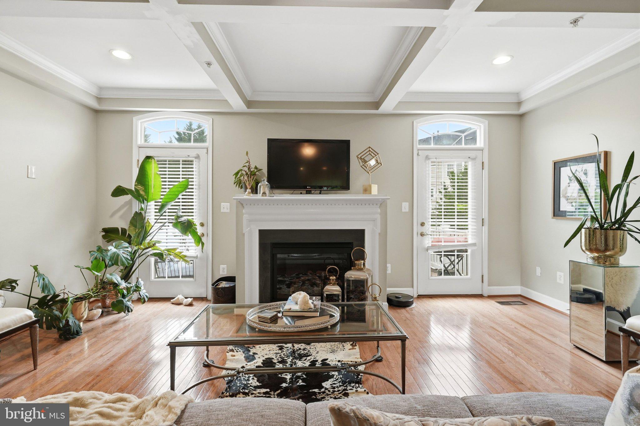 772 Raven Avenue Gaithersburg, MD 20877 - Photo 11 of 30 a living room with furniture a flat screen tv and a fireplace