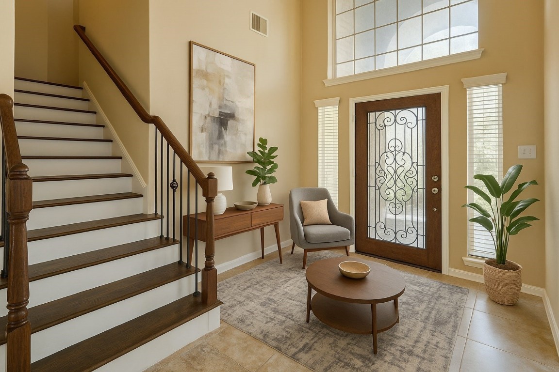 4411 Enchanted Spring Court Sugar Land, TX 77479 - Photo 3 of 21 a living room with furniture and a potted plant