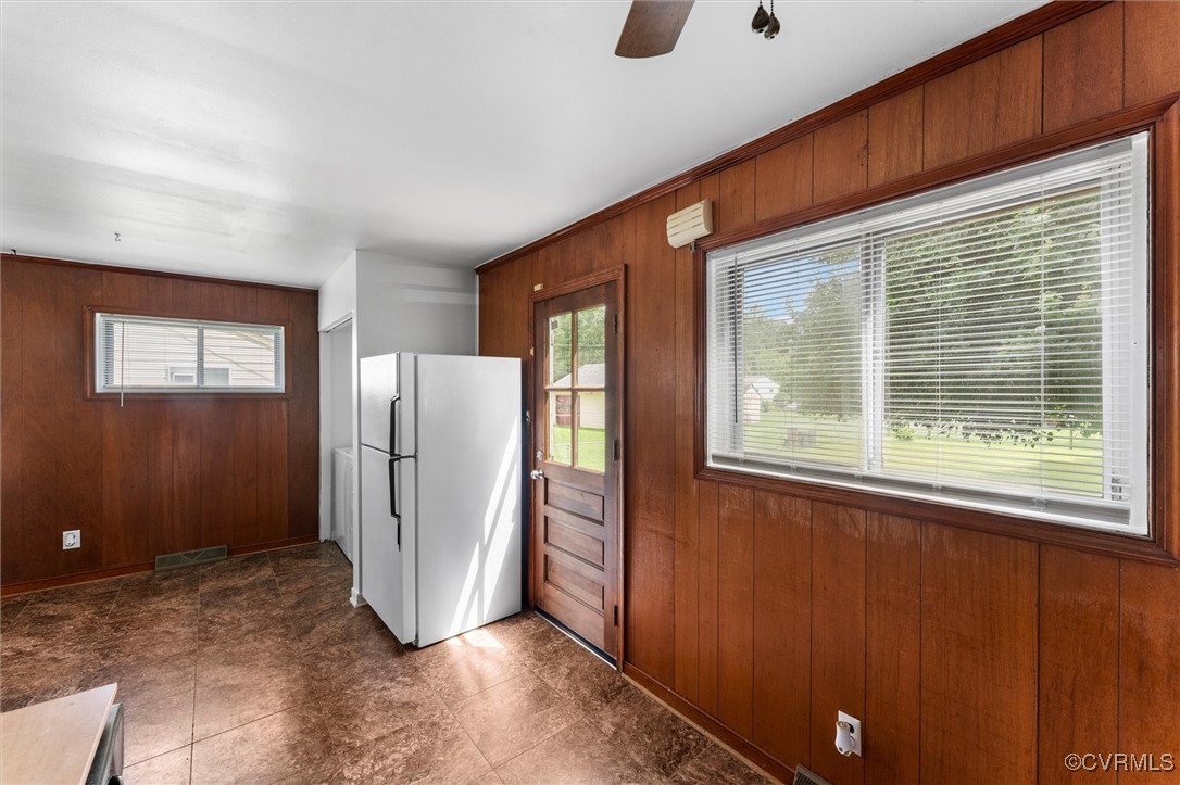 5425 Germain Road Richmond, VA 23224 - Photo 28 of 37 Kitchen with freestanding refrigerator, wooden wal