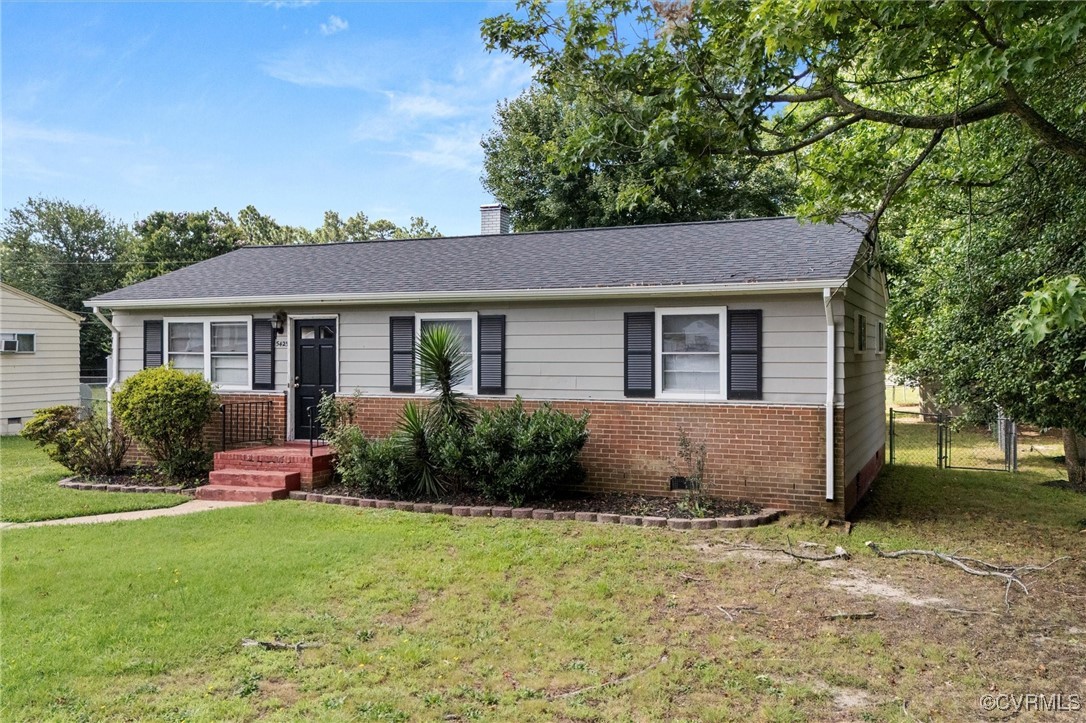 5425 Germain Road Richmond, VA 23224 - Photo 5 of 37 View of front of house with brick siding, a chimne