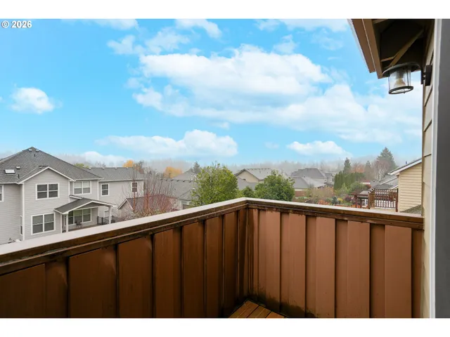 a view of city from a balcony