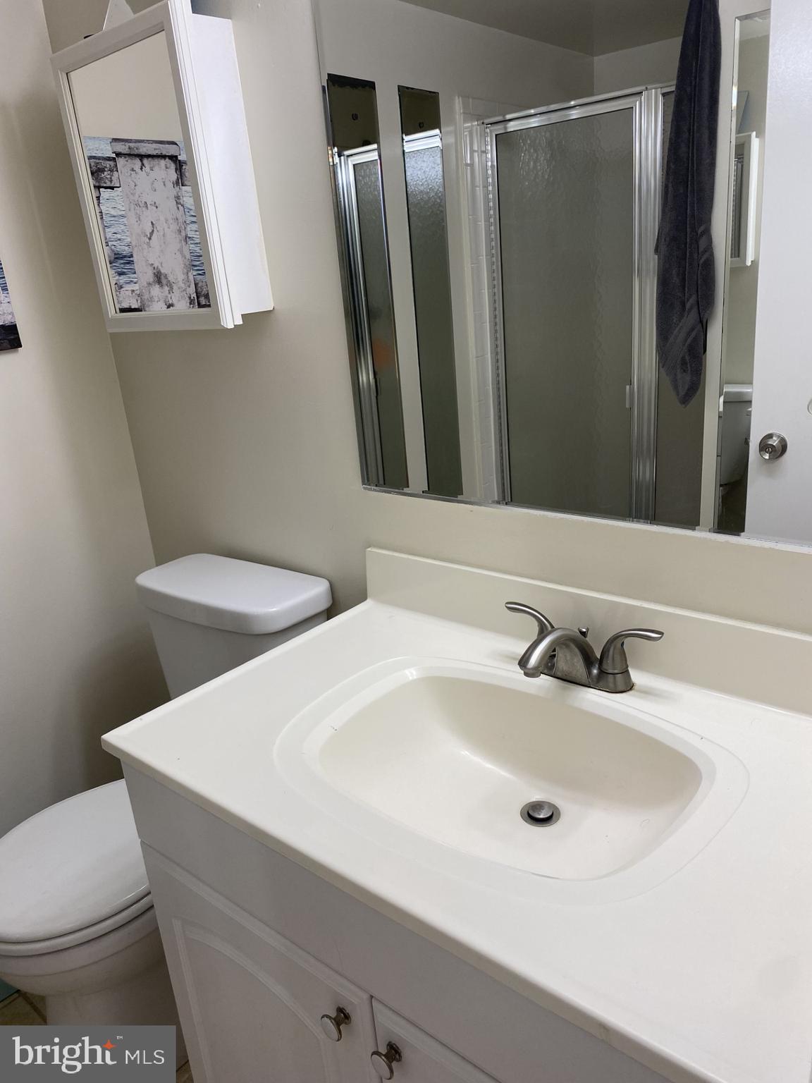 6220 Edsall Road, Unit 101 Alexandria, VA 22312 - Photo 5 of 6 a bathroom with a sink and a mirror