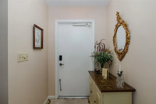a view of storage and utility room with a potted plant