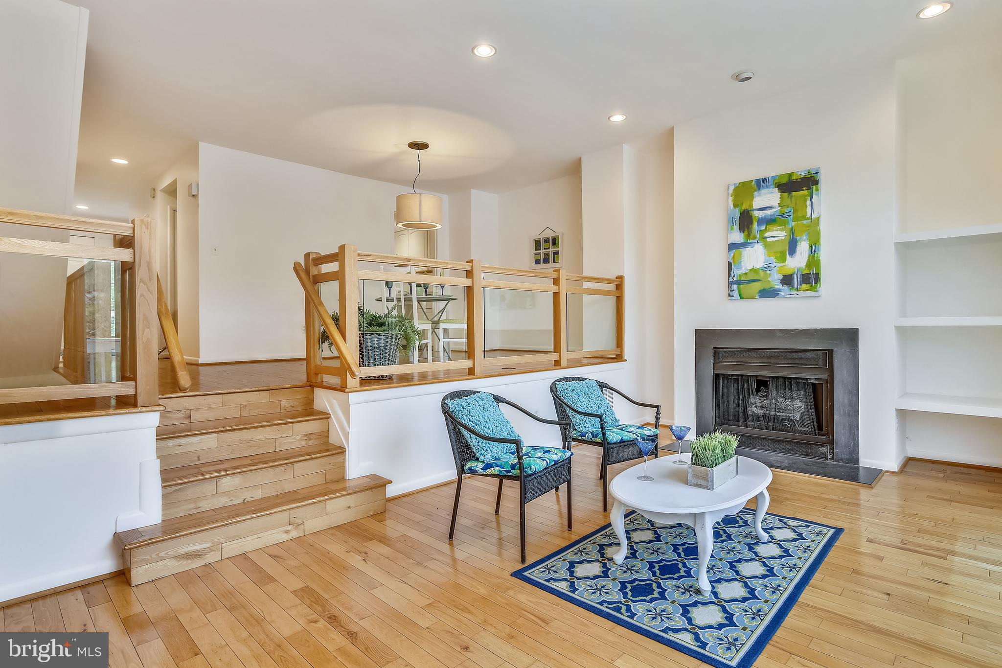 11173 Lake Chapel Lane Reston, VA 20191 - Photo 12 of 92 Living Room with Hardwoods Gas Fireplace
