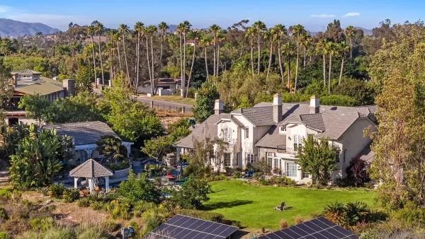 an aerial view of multiple house