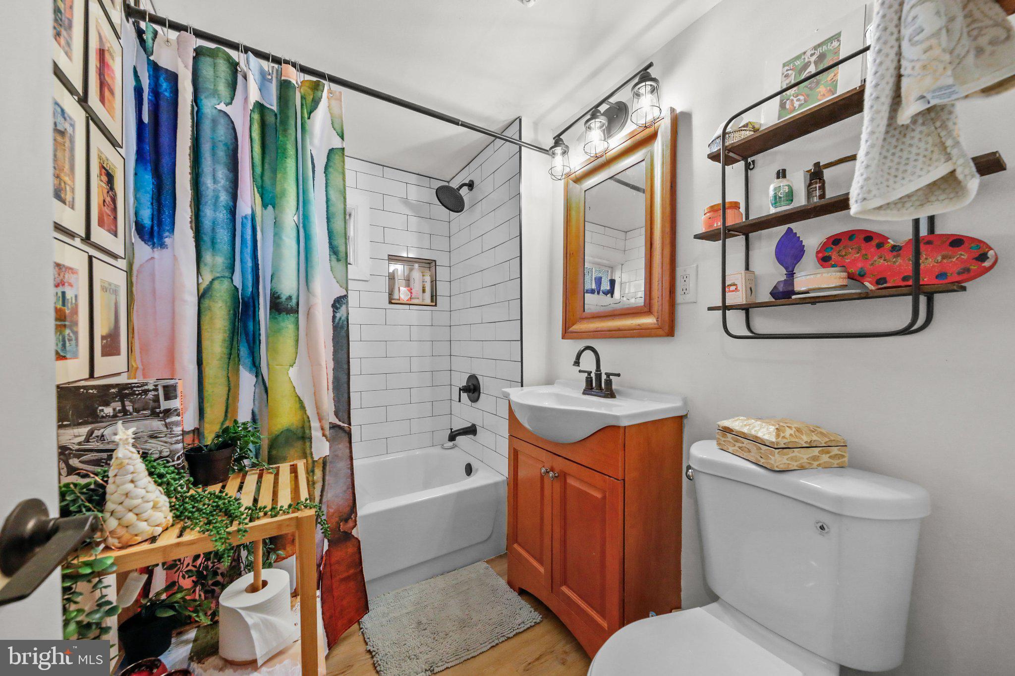 232 McKendimen Road Medford Lakes, NJ 08055 - Photo 26 of 48 Vibrant bathroom with artistic flair.