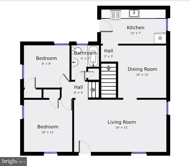 2823 Lindell Street Silver Spring, MD 20902 - Photo 36 of 55 Main level/Two bedrooms, kitchen dining and living