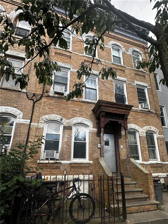 a front view of a building