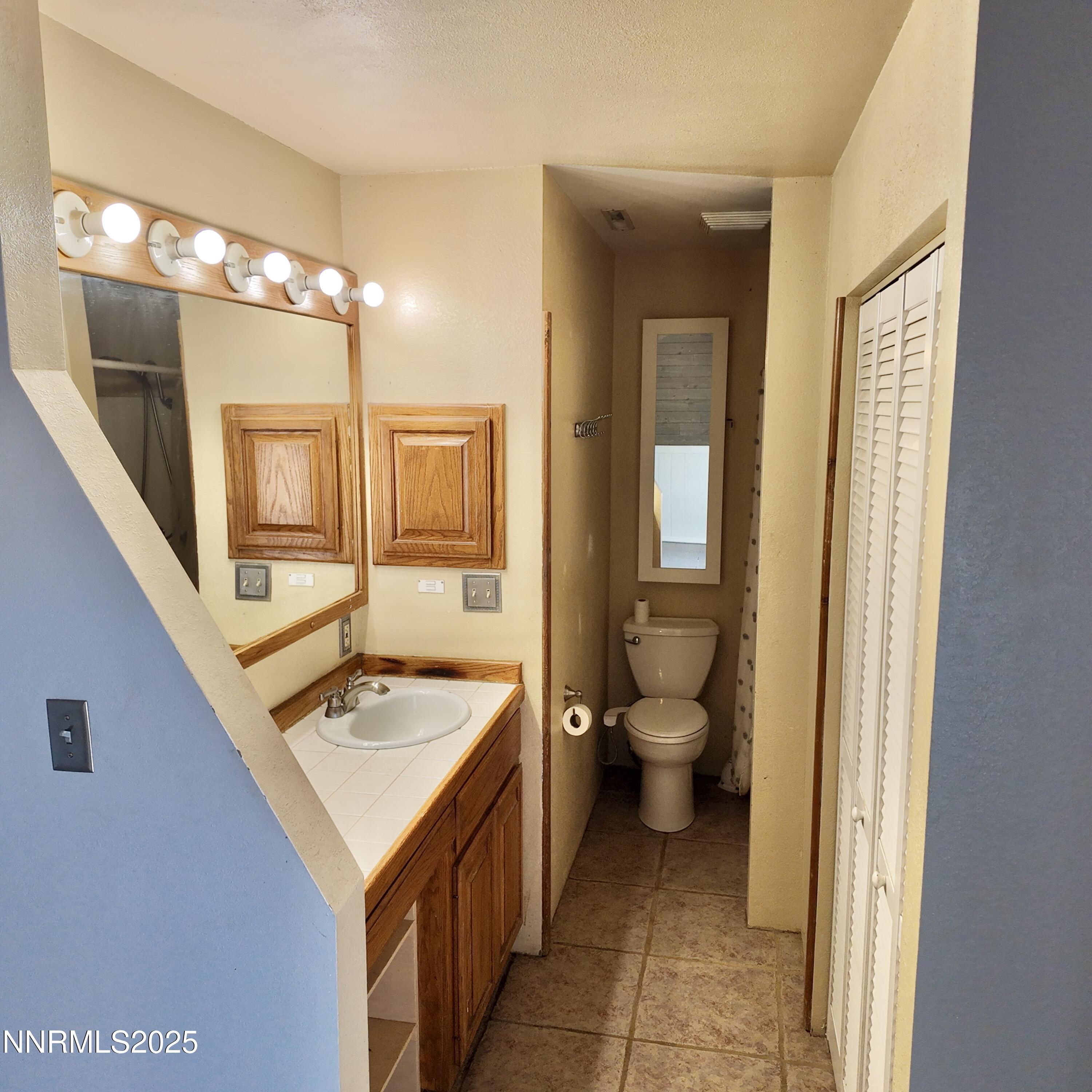455 Connely Street Hawthorne, NV 89415 - Photo 28 of 43 a bathroom with a sink a toilet and mirror