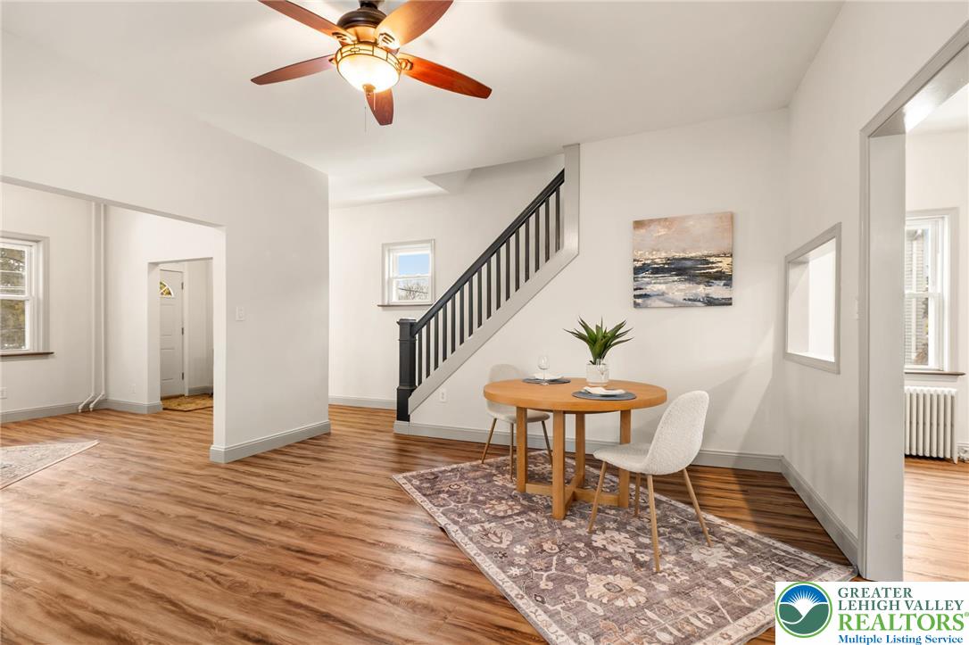 743 Front Street Hellertown, PA 18055 - Photo 5 of 28 a view of a livingroom with wooden floor and a rug