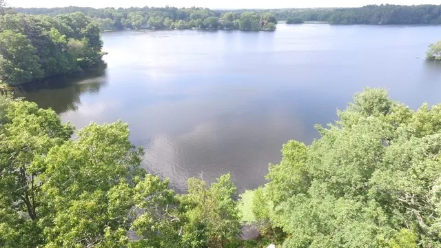 a view of a lake with a lake