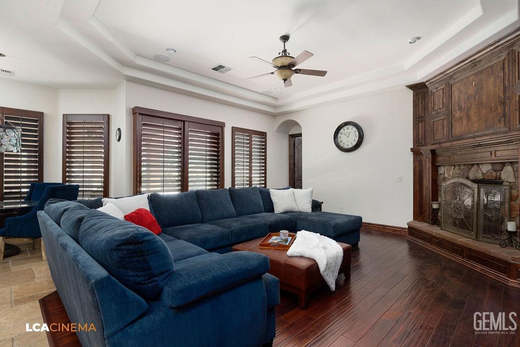Undisclosed Address Keene, CA 93531 - Photo 14 of 46 a living room with furniture and a fireplace